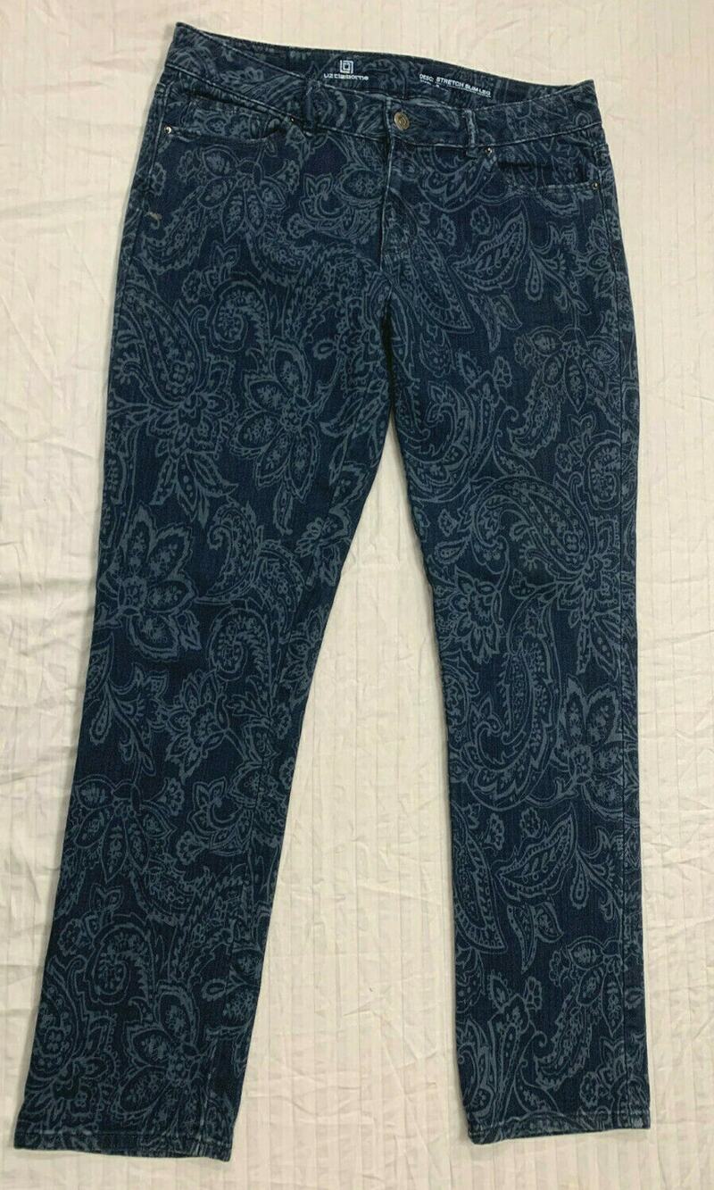 🍏🍏🍏 LIZ CLAIBORNE WOMENS STRETCH SLIM LEG JEANS SIZE 8 🍏🍏🍏